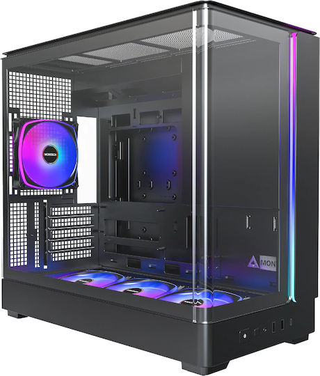 Montech King 15 Pro Gaming Mini tower Carcasă Calculator cu Fereastră Laterală Negru