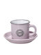 Espiel Set of Cups Cappuccino Ceramic Pink 300ml 6pcs