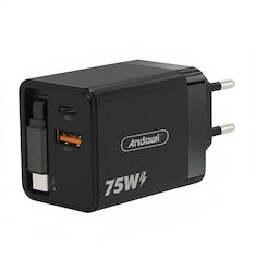 Andowl Q-CD09 75W με Καλώδιο USB-C Andowl Q-CD09 75W με Καλώδιο USB-C