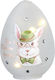 Egg Glass Decoration Mr Rabbit 10cm