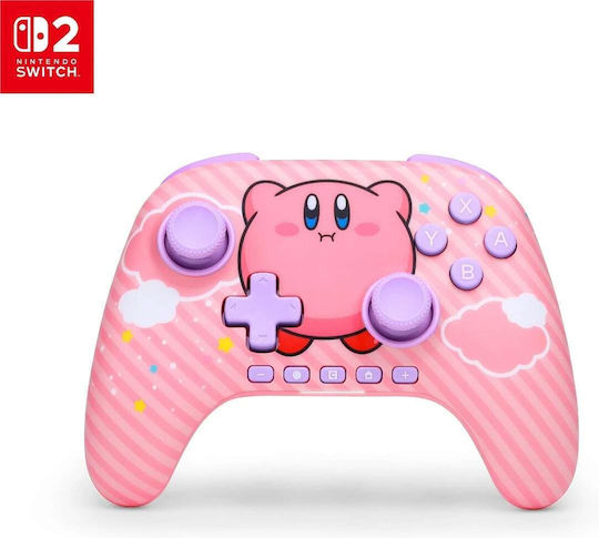 PowerA Kirby Puff Ασύρματο Gamepad για Switch 2 Ροζ