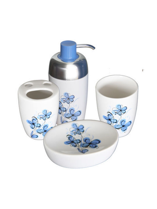 Raki Set Accesorii Pentru Baie Din Porțelan Albastru