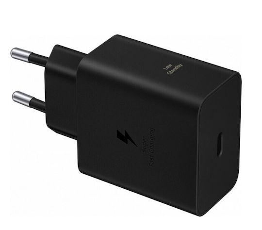 Samsung Φορτιστής Χωρίς Καλώδιο GaN με Θύρα USB-C 60W Power Delivery Μαύρος (EP-T6010N)