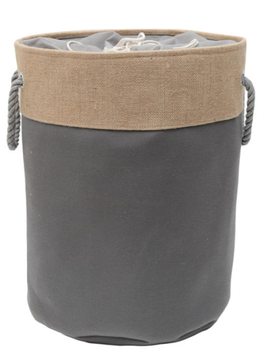 Raki Oropol Καλάθι Απλύτων Υφασμάτινο με Καπάκι 40x40x50cm Γκρι