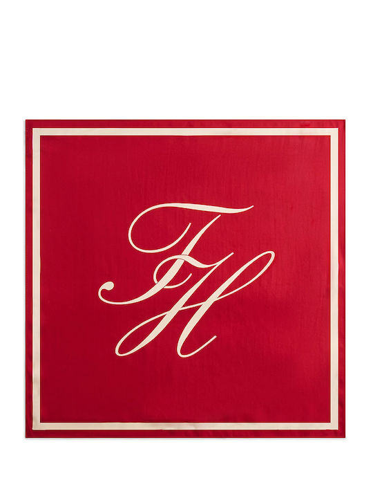 Tommy Hilfiger Damen Seiden Schal Rot