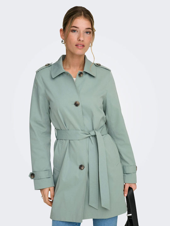 Only Women's Pistachio Trench Coat