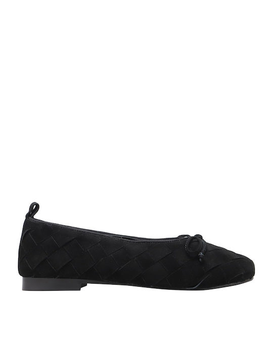 Kalogirou Suede Ballerinas Black