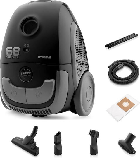Hyundai HYUVC068WG Vacuum Cleaner 800W Bagged 2lt Black