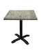 Masa Pătrată Bar Din Lemn Cu Ramă Metalică Old Pine 70x70x74cm