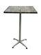 Pătrat Masă Bar Classic Grey 70x70x107buc