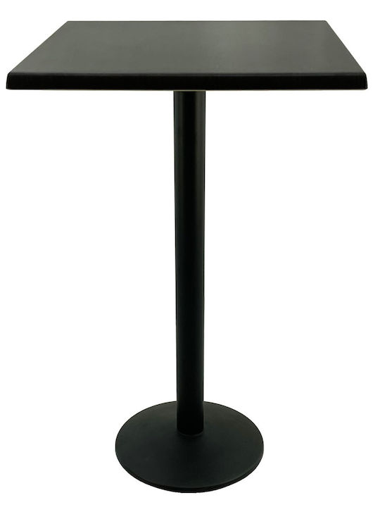 Pătrat Masă Bar Wenge, Black 80x80x112buc