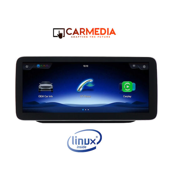 Carmedia Auto-Audiosystem für Mercedes-Benz E Klasse 2009-2012 (Bluetooth/USB/WiFi/GPS/Apple-Carplay/Android-Auto) mit Touchscreen 10.25"