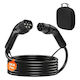 Charging Cable Electric Vehicles Ev Type 2 Black 16 A Length 7 m Max 11 kW IP65