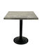 Masa Pătrată Bar Din Lemn Cu Ramă Metalică Old Pine Negru 70x70x74cm
