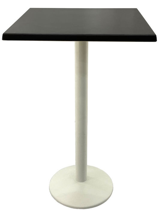 Pătrat Masă Bar Wenge, White 80x80x112buc