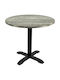 Masă Rotundă Bar Din Lemn Cu Ramă Metalică Old Pine 80x80x74 cm