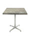 Masă Pătrată Bar Din Lemn Cu Ramă Metalică Old Pine 70x70x74cm