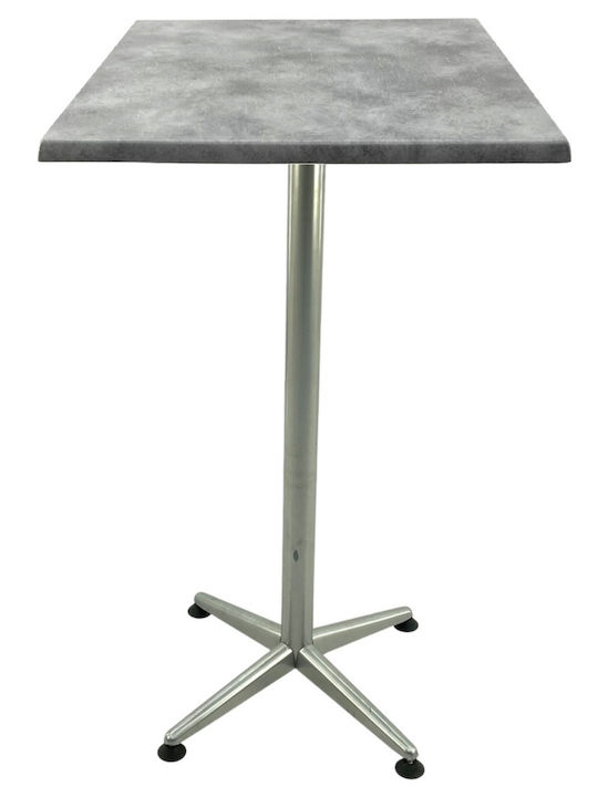 Copperfield Masă Pătrată Bar Din Lemn Cu Ramă Metalică Clasic Gri 70x70x107 cm