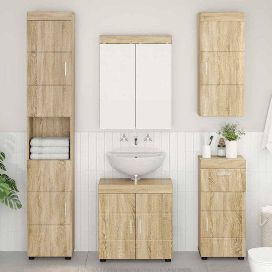vidaXL Bathroom Cabinet L37xW24.5xH86cm Oak