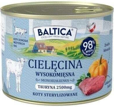 Baltica Hrană Umedă pentru Pisici Adulte cu Vițel 185gr
