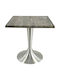 Masă Pătrată Bar Din Lemn Cu Ramă Din Aluminiu Old Pine 80x80x74cm