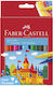 Faber-Castell Μαρκαδόροι Ζωγραφικής Λεπτοί, Πλενόμενοι Σετ 12 χρώματα