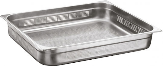 Tavă Gastronorm Perforată Din Oțel Inoxidabil Ozti 2/1 Gnp 65x650x530mm 18lt