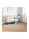vidaXL Rug Round Cream