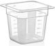 Raki Polycarbonat Gastronorm Pfanne 1/6-150 176x162x150mm 2.2lt Transparent