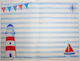 Set Suport Farfurie Din Hârtie Pentru Șervețele 30x40cm Decor Far De Mare 250 Buc Mn012420