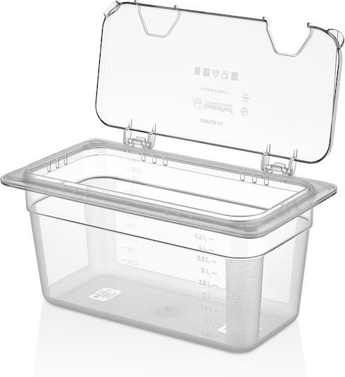 Culinaro Capac Transparent Cu Clapet Pentru Tavă Gastronorm Gn 1/3