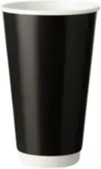 Ecocraft Disposable Cup Paper Double Wall Black 360ml 25pcs