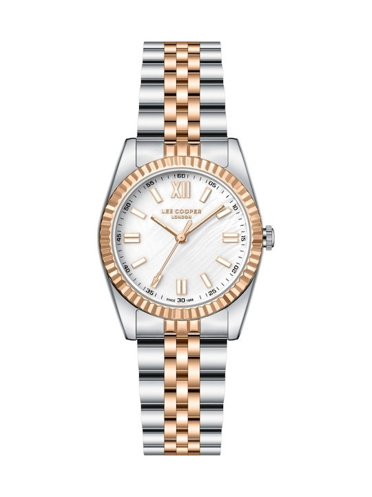 Lee Cooper Women's Watch with Pink Gold Metal B...