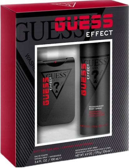 Guess Effect Мъжки Комплект Подарък Тоалетна Вода 100 Ml + 200 Ml Дезодорант