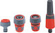 Set De 4 Piese Pentru Furtun Extol Premium 8876491 3/4" Reglabil