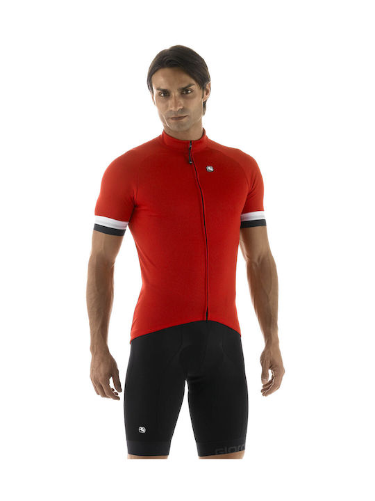 Giordana Männer Kurze Ärmel Fahrradtrikot Rot