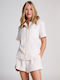 Hunkemöller Summer Women's Cotton Pajama Blouse White Muslin
