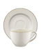 Bonna Retro Tasse Kaffee aus Porzellan Weiß 230ml