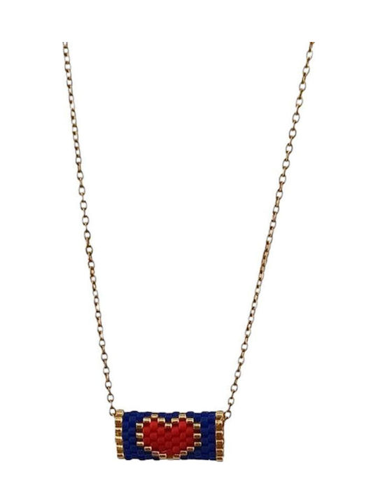 Awear Necklace with design Heart from Steel