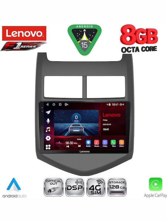 Lenovo Car Audio System for Chevrolet Aveo 2011-2014 (Bluetooth/USB/WiFi/GPS/Apple-Carplay/Android-Auto) with Touch Screen 9"