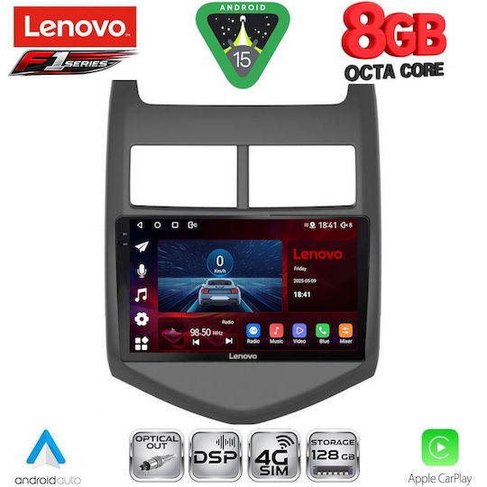Lenovo Ηχοσύστημα Αυτοκινήτου για Chevrolet Aveo 2011-2014 (Bluetooth/USB/WiFi/GPS/Apple-Carplay/Android-Auto) με Οθόνη Αφής 9"