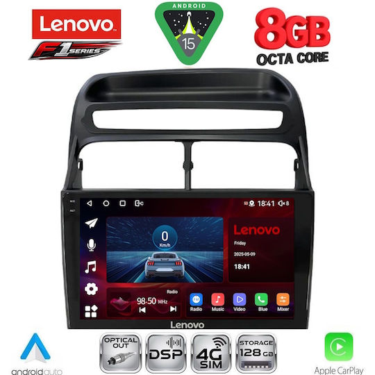 Lenovo Ηχοσύστημα Αυτοκινήτου για Fiat Linea 2007-2011 (Bluetooth/USB/WiFi/GPS/Apple-Carplay/Android-Auto) με Οθόνη Αφής 9"