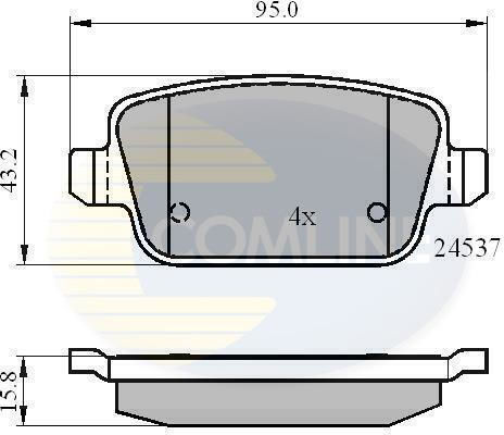 Set Plăcuțe Frână Spate Ford Focus II DA HCP DP Galaxy II WA6 Kuga BA7 Mondeo IV BA7 S-Max CBP01610 Volvo S80II V70 III XC70 CBP01610-10267