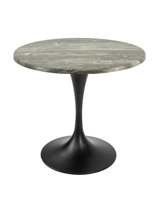 Masă Bar pentru Spații Mici Exterioare Din Lemn cu Ramă Metalică Verde 70x70x74cm