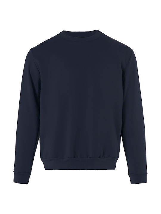 Herren Langarm Sweatshirt Arbeit Blau Fleece