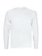 Herren Langarm Sweatshirt Arbeit Weiß Fleece