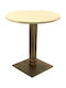Masă Bar Pentru Spații Mici Exterioare Din Lemn Cu Ramă Metalică Vintage Bronz 70x70x74cm