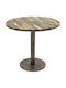 Masă Bar pentru Spații Mici Exterioare Din Lemn cu Ramă Metalică Bronz 80x80x74cm