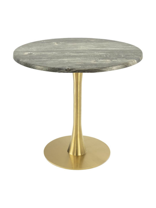 Masă Bar pentru Spații Mici Exterioare Din Lemn cu Ramă Metalică Verde 70x70x74cm