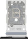 Clappio Original SIM Card Tray Galaxy S22 S22 Plus Dual Nano SIM Compartment Silver